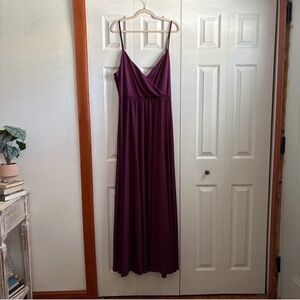 ASOS Burgundy Plum Maxi Dress with Spaghetti Straps